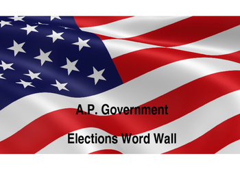 Preview of AP Government Word Wall: Elections
