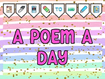 Preview of A POEM A DAY Poetry Bulletin Board Kit