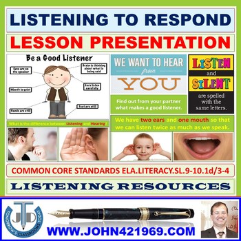 Preview of LISTENING TO RESPOND LESSON PRESENTATION