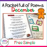 FREE December Activities-Monthly Poetry Comprehension or P