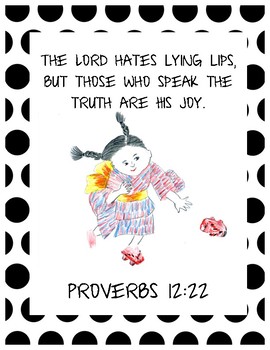 A Pair of Red Clogs Bible Verse Printable (Proverbs 12:22)