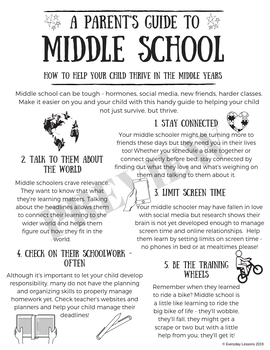 A Guide to Your Child in Middle School