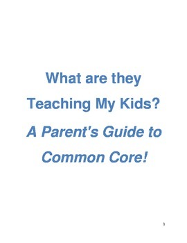 Preview of A Parent's Guide To Common Core