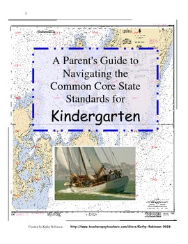 Preview of Kindergarten Back to School Guide to Common Core Standards 28 Pgs.
