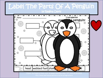 Preview of A+ Penguin: Label The Parts Of The Penguin