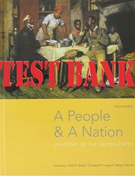 Preview of A People and a Nation_A History of the United States 11th Edition Jane TEST BANK