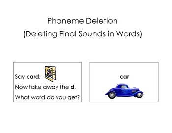 Preview of A Phonemic Awareness Phoneme Deletion Activity- Ending Sound 