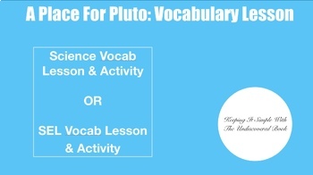 Preview of A Place For Pluto: Vocab Lesson (2 in 1) AASL Aligned