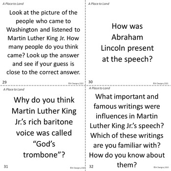 A Place to Land Martin Luther King Jr Speech for classroom distance learning