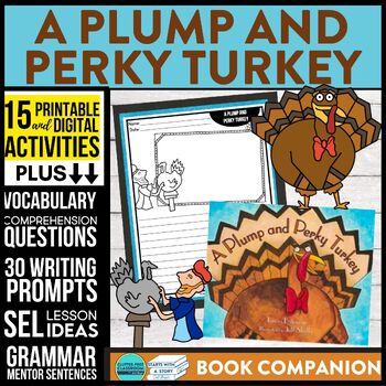 Preview of A PLUMP AND PERKY TURKEY activities READING COMPREHENSION - Book Companion