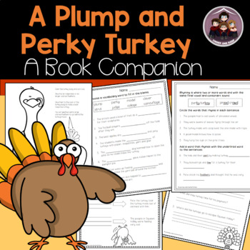 Preview of A Plump and Perky Turkey Literacy Activities 