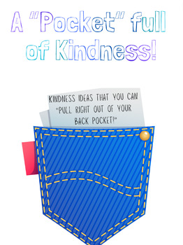 Preview of A "Pocket" Full of Kindness - An SEL Classroom Activity