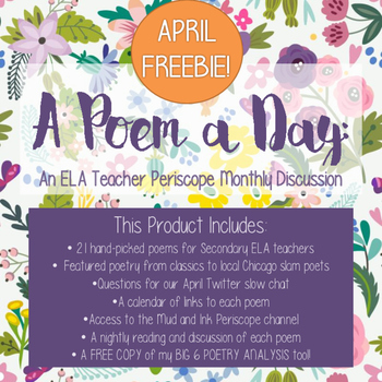 Preview of A Poem A Day: National Poetry Month FREEBIE!