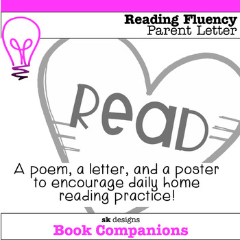 Daily Home Reading Practice Parent Letter and Poster - Editable for name/minutes