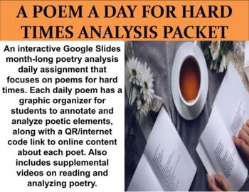 Preview of A Poem a Day For Hard Times Analysis (GOOGLE SLIDES)