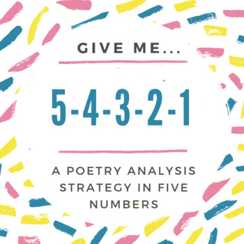 Preview of A Poetry Analysis Strategy in 5 Numbers
