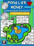 A+ Pond Life Money Math: Differentiated  Practice