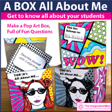 A Pop Art Box All About Me, Back to School Art Activity an
