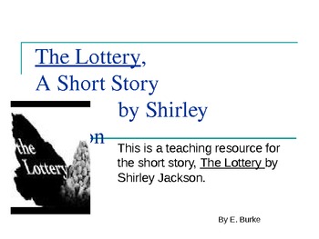 Preview of A Power point Lesson--The Lottery by Shirley Jackson