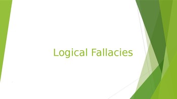 Preview of A PowerPoint Presentation on Logical Fallacies with a worksheet