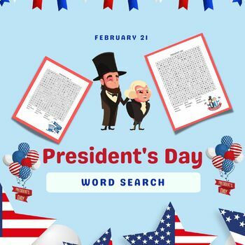 Preview of A Presidents' Day Word Search