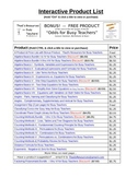 A Product List w/ Bonus Product  - Thad's Resources for Bu