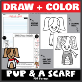 A Pup and a Scarf Creative Activities (One Page Directed Drawing)