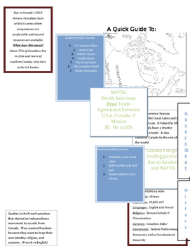 Preview of A Quick Guide to Canada