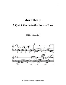Preview of A Quick Guide to the Sonata Form