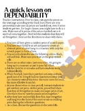 A Quick Lesson on Dependability
