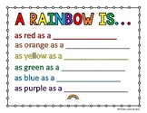 A Rainbow Is Color Identification Worksheet