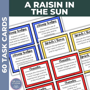 Preview of A Raisin in the Sun 60 Task Cards for High School ELA and AP Lit