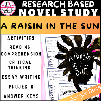 Preview of A Raisin in the Sun Loraine Hansberry Novel Study Curriculum Lessons Answer Keys