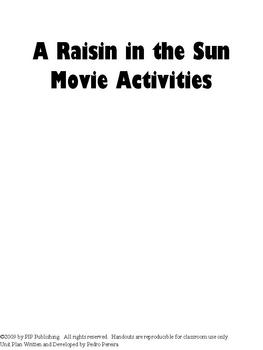 Preview of A Raisin in the Sun Movie Activities and Follow-Along Questions