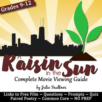 Preview of A Raisin in the Sun Movie Viewing Unit, Questions/Activities, Lesson Plan