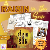A Raisin in the Sun Novel Study - Guided Questions - Inclu
