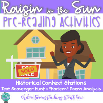 Preview of A Raisin in the Sun: PreReading Activities {Stations, Poetry, & Scavenger Hunt}