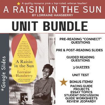 Preview of A Raisin in the Sun by Lorraine Hansberry Unit Bundle / High School English