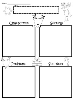 A+ Reindeer Blank Story Maps by Regina Davis | TPT