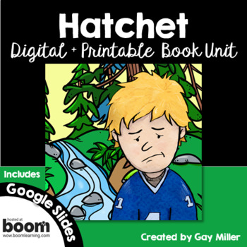 Preview of Hatchet Novel Study: Digital + Printable Book Unit: activities & quizzes