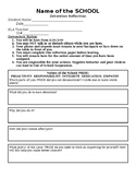 Two Restorative Detention Reflection Templates-editable&fillable for grades 6-12