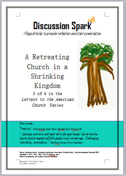 Preview of A Retreating Church in a Shrinking Kingdom-1 pg. Article w/ Discussion Questions