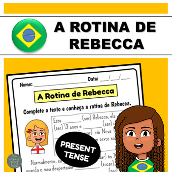 Preview of A Rotina em Português - Portuguese Worksheet - Verbos Reflexivos - Presente