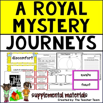 Preview of A Royal Mystery | Journeys 5th Grade Unit 1 Lesson 2 Printables