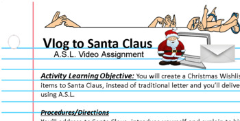 Preview of A.S.L. Vlog to Santa Claus