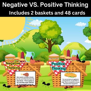 Preview of A SEL Picnic to Explore Positive and Negative Thinking!
