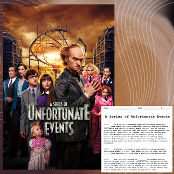 Preview of A SERIES OF UNFORTUNATE EVENTS - Movie Guide Q&A, Storyboard & Writing Frames