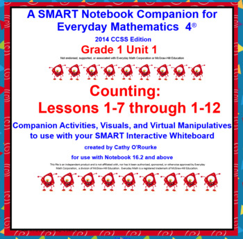 Preview of A SMARTboard Companion for Everyday Math 4 2014 CCSS Ed Gr 1 Unit 1 Part 2