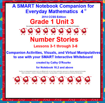 Preview of A SMARTboard Companion for Everyday Math 4 2014 CCSS Ed Gr 1 Unit 3 Part 1