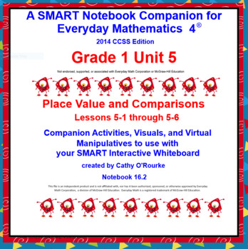 Preview of A SMARTboard Companion for Everyday Math 4 2014 CCSS Ed Gr 1 Unit 5 Part 1